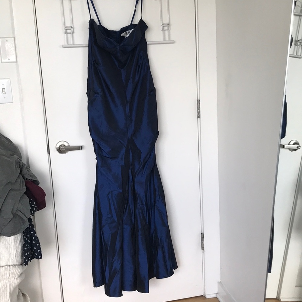 Navy Strapless Dress Mermaid Style - Picture 2 of 3